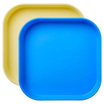 Nuby Good Square Meal Baby Weaning Plates 2 Pack Assortment