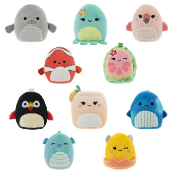 Squishmallow Squishville Mystery Mini Plush Assortment Blind Package - 1 Blind Pack Surprise Egg Bundle and 2 My Outlet Mall Stickers - Squishmallow