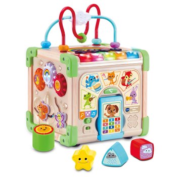 VTech Interaktiver Holz-Spielwürfel Activity Center und Motorikwürfel