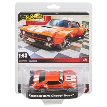 Hot Wheels Premium Diecast Car Custom 1970 Chevy Nova 1:43 Scale
