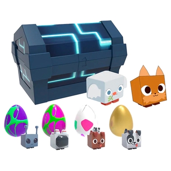  Pet Simulator X - Mystery Pet Treasure Plush 2-Pack (Two 4  Tall Plushies, Series 1) [Includes DLC] : Toys & Games