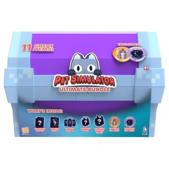  Pet Simulator X - Blue Treasure Chest Ultimate Bundle (12 Case  w/ 11 Items, Series 1) [Online Exclusive] [Includes DLC] : Toys & Games
