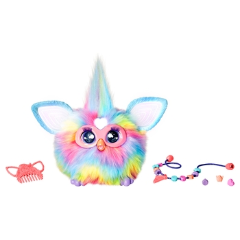 Furby Interaktives Kuscheltier Tie-Dye Regenbogen Batik Special Edition bunt