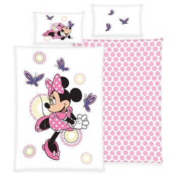 Dekbedovertrek Disney Minnie Mouse 100 x 135 cm wit/roze