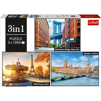 Trefl Jigsaw Puzzle 1000 Pieces London New York and Paris