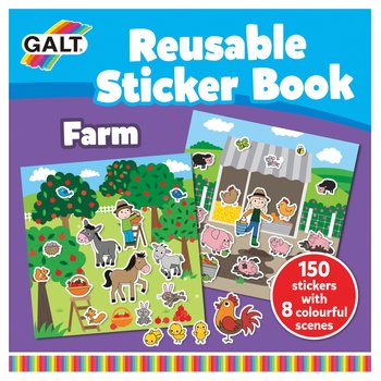 Reusable Sticker Books for Kids- My Body, Zoo, Vehicles, Space