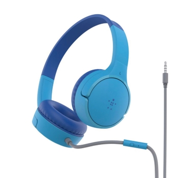 Belkin SOUNDFORM Mini Wireless On Ear Headphones for Kids Blue