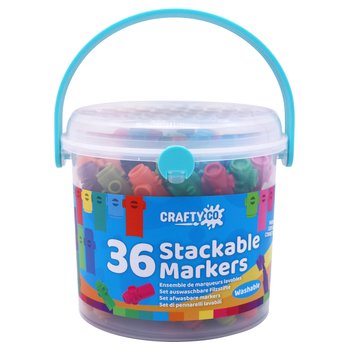 Crafty Co. Washable Markers with Storage Case Set 36 Piece