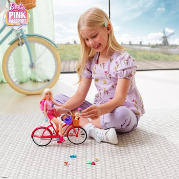 Barbie Pink Passport Holland Barbie Doll with Bicycle