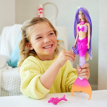 Barbie Sirène Malibu Mermaid Power BARBIE : la poupée et ses accessoires à  Prix Carrefour