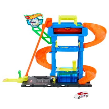 Hot Wheels City Let's Race Bahn Tunnel Twist Waschanlage mit Auto 1:64