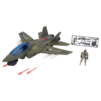 Soldier Force Playset Stealth Battle Wing Jet with Lights and Sounds