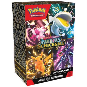 Pokémon Karten Karmesin & Purpur Paldeas Schicksale mit 6 Booster Packs