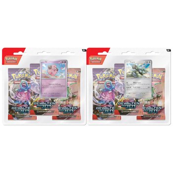 Pokémon Karten Karmesin & Purpur Gewalten der Zeit mit 3 Booster Packs sortiert