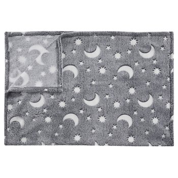 JACKY Kuschel-Decke Mond & Sterne Light up
