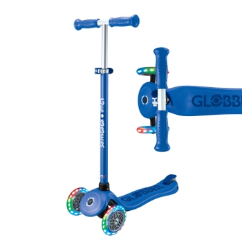 Globber PRIMO PLUS LIGHTS Scooter Navy Blue