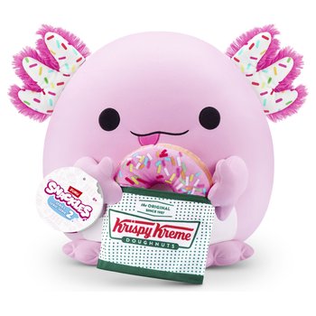 Snackles by ZURU Plush Axolotl with Krispy Kreme Donut 35cm