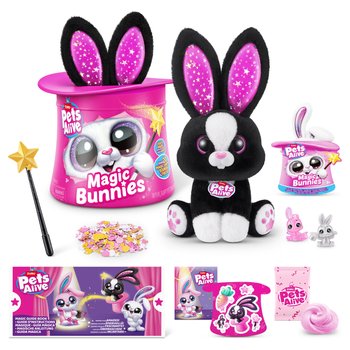 Pets Alive by ZURU Magic Bunnies Interactive Plush Set Sootie Black