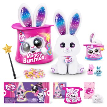 Pets Alive by ZURU Magic Bunnies Interactive Plush Set Pearl White