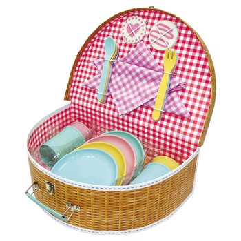 Deluxe Tea Party Picnic Basket 25 Piece Set
