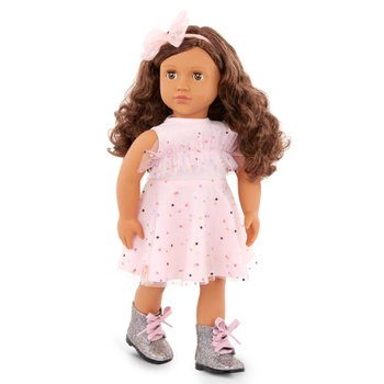 Our Generation Outfit Glitzer Kleid mit Schuhen und Haarband