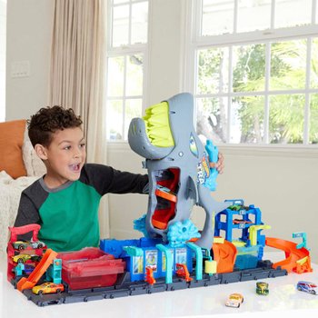 Hot Wheels City Let's Race Ultra Shark Car Wash Playset