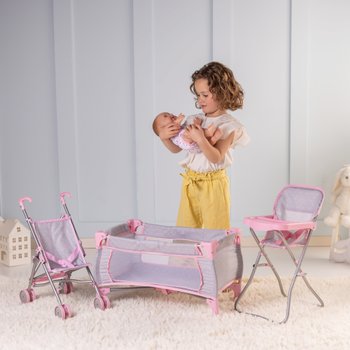 Baby Doll Nursery Furniture Set Pink and Grey