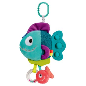 Ravensburger Play+ Pop-it Piranha Plüsch-Fisch mit Beißspielzeug blau