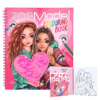 TOPModel Colouring Book with Stickers and Sequins