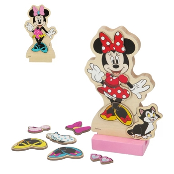Disney Minnie Maus magnetisches Anzieh Puzzle aus Holz