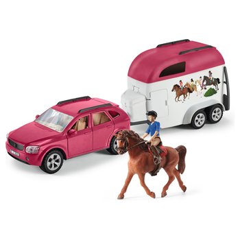 schleich Horse Club 72223 Horse Adventures with Car and Trailer Playset