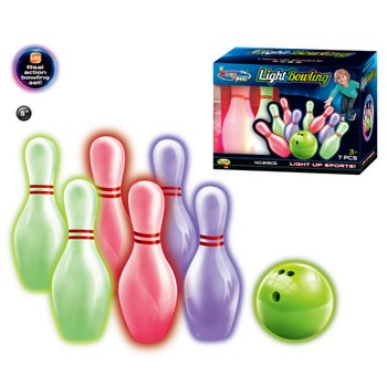 Light-Up Bowling Pin and Ball Set