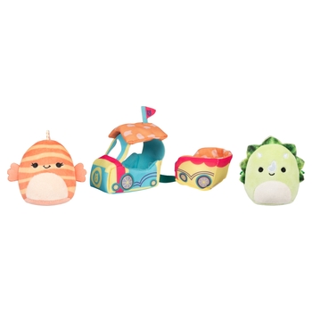 Squishmallows Micromallows Kuscheltiere Ticket to Ride Accessory Set mit Eisenbahn