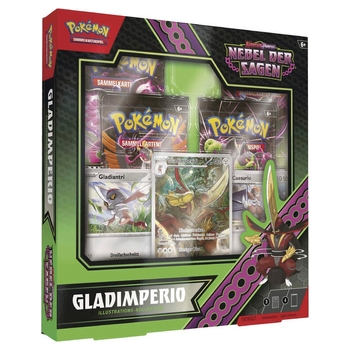 Pokémon Karten Karmesin & Purpur Nebel der Sagen Gladimperio Kollektion mit 4 Booster Packs