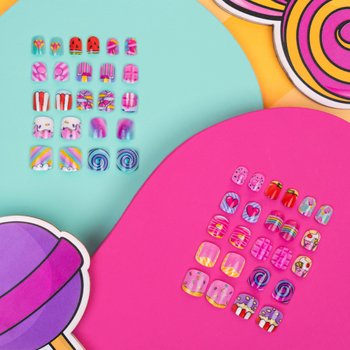 Create it! Candy Explosion Nails Stick-On 24 Pack Assortment