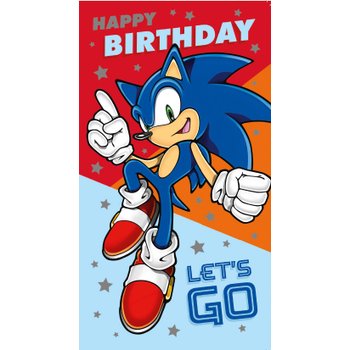 Sonic the Hedgehog Birthday Card (No Age)
