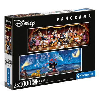 Clementoni Disney Mickey and Minnie Jigsaw Puzzles 1000 Pieces Panorama 2 Pack