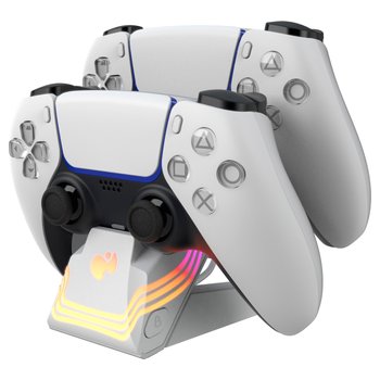 PDP Gaming Dual PlayStation 5 Afterglow Wave Charging Station | White