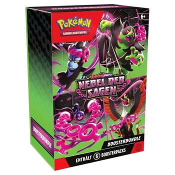 Pokémon Karten Karmesin & Purpur Nebel der Sagen Bundle mit 6 Booster Packs