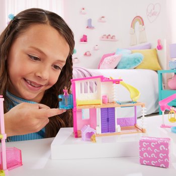 Barbie Mini BarbieLand Haus Set mit Traumvilla 3 und Barbie Figur