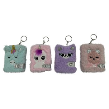 Pocket Play Fluffy Animal Notebook Keyrings Assortment