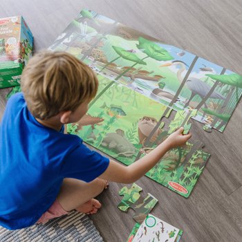 Melissa & Doug Floor Puzzle Seek & Find Double-Sided