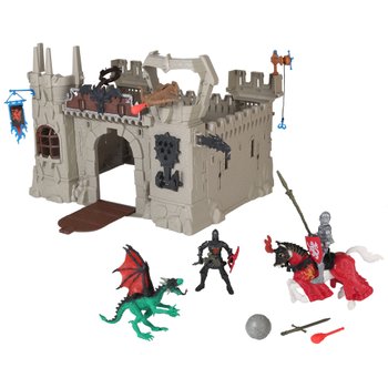 Medieval Kingdom Playset Trebuchet Castle with Knight Action Figures Deluxe