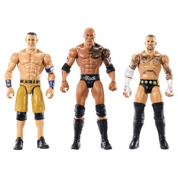 WWE Main Event Wrestling Figuren 3er Set Roman Reigns, The Rock und Jimmy Uso