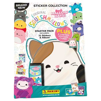 Original Squishmallows Malllow Days Sticker Collection Starter Pack with Sticker Album