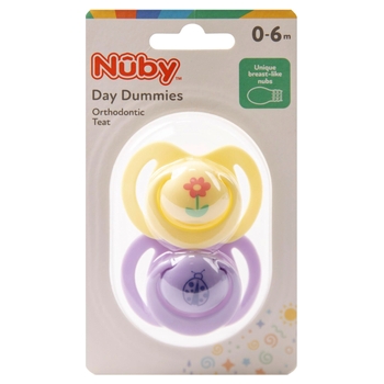 Nuby Birth+ Day Dummies 2 Pack Assortment
