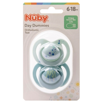 Nuby 6 Months+ Day Dummies 2 Pack Assortment