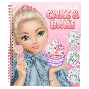 TOPModel Colouring Pages Book Cake & Bake with Stickers and Sequins