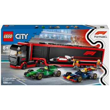 LEGO City 60445 F1 Truck with Red Bull 20 & Aston Martin 24 F1 Cars Set