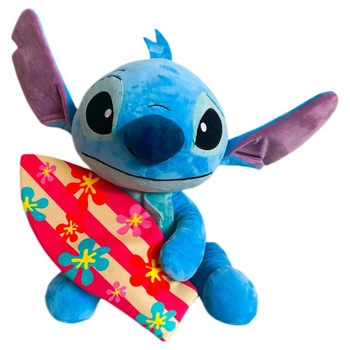 Disney Lilo & Stitch Knuffel Stitch met Surfplank 50 cm